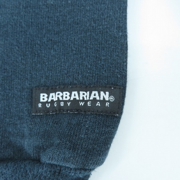 実際に弊社で買取させて頂いたBARBARIAN/バーバリアン ボーダー柄 ラガーシャツ Mの画像 4枚目
