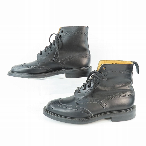 実際に弊社で買取させて頂いたTrickers/トリッカーズ  MOLTON/モールトン カントリーブーツ ウイングチップ M2508/8.5の画像 3枚目