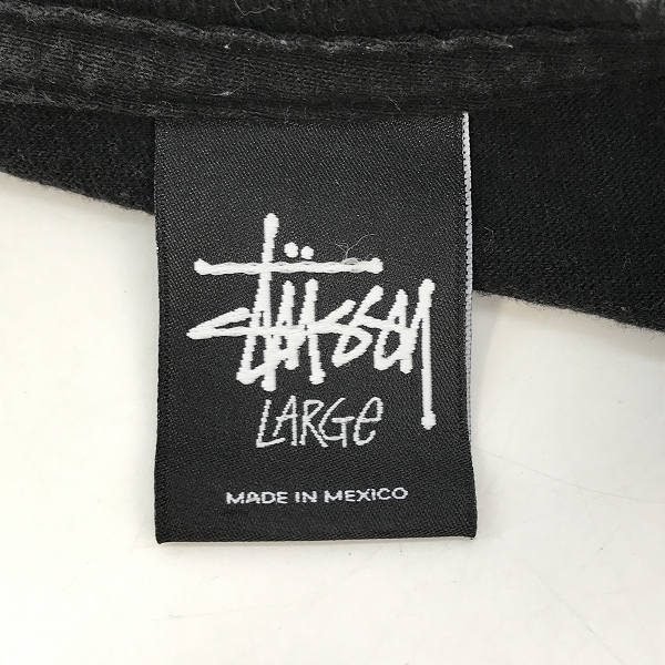 実際に弊社で買取させて頂いたSTUSSY×A BATHING APE/ステューシー 30周年記念 NFS限定 サルフェイス ストックロゴ Tシャツ Lの画像 2枚目