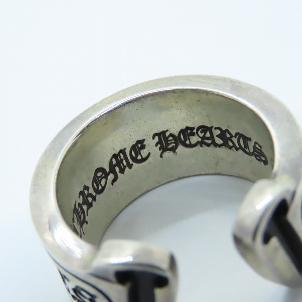 実際に弊社で買取させて頂いたCHROME HEARTS/クロムハーツ スクロールラベル リング ラージ 23-24号の画像 7枚目