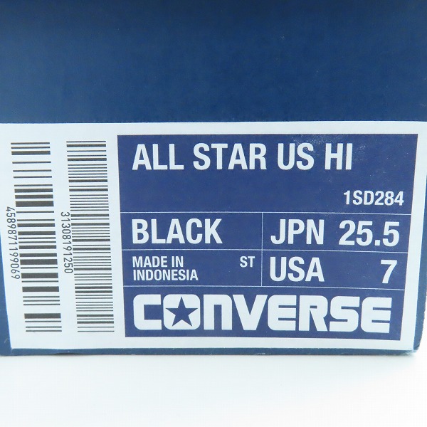 実際に弊社で買取させて頂いた【未使用】CONVERSE/コンバース ALL STAR HI/オールスター ハイカットスニーカー 1SD284/25.5の画像 8枚目