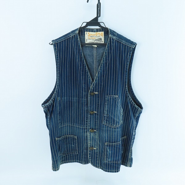 実際に弊社で買取させて頂いたSUGAR CANE/シュガーケーン デニム地 ワークベスト/42