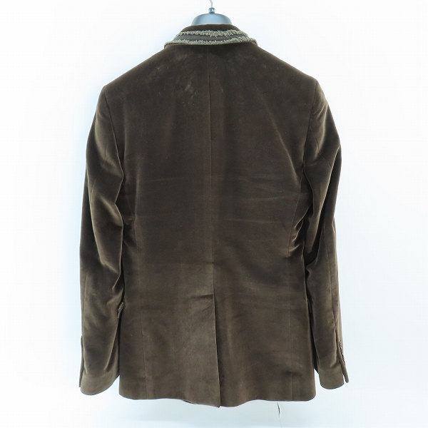 実際に弊社で買取させて頂いたDOLCE&GABBANA/ドルチェ&ガッバーナ 2B ベロアテーラードジャケット/44の画像 1枚目