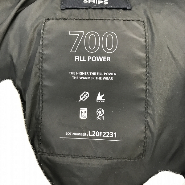 実際に弊社で買取させて頂いたSHIPS/シップス 700フィル フィルムラミネート加工 ウール ダウンジャケット L20F2231/Mの画像 2枚目