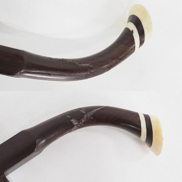 実際に弊社で買取させて頂いた★【難有り】中国民族楽器 二胡  黄建洪精製 明清 蛇革 ソフトケース付きの画像 2枚目