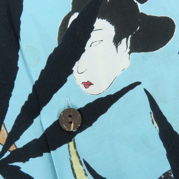 実際に弊社で買取させて頂いたWACKO MARIA×HIGH TIMES/ワコマリア×ハイタイムス 総柄 半袖シャツ/XXLの画像 6枚目