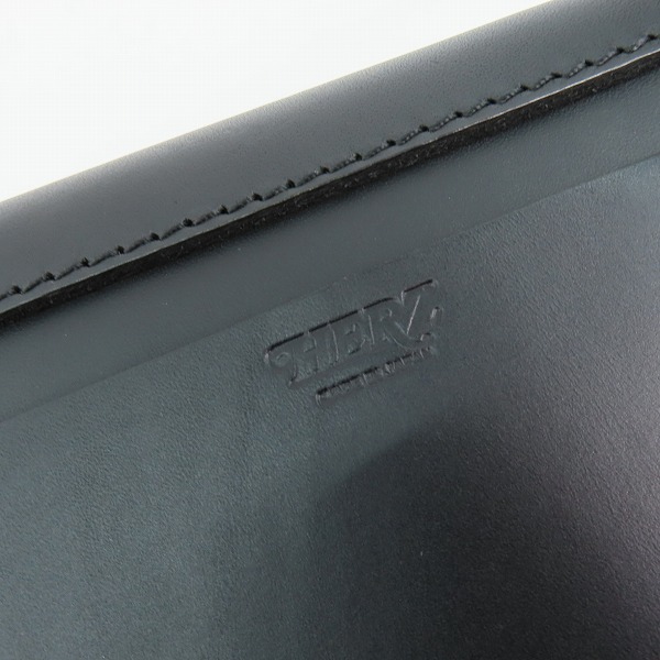 実際に弊社で買取させて頂いたHERZ/ヘルツ 50周年/50th記念 レザー ショルダーバッグ ブラック×レッドの画像 5枚目