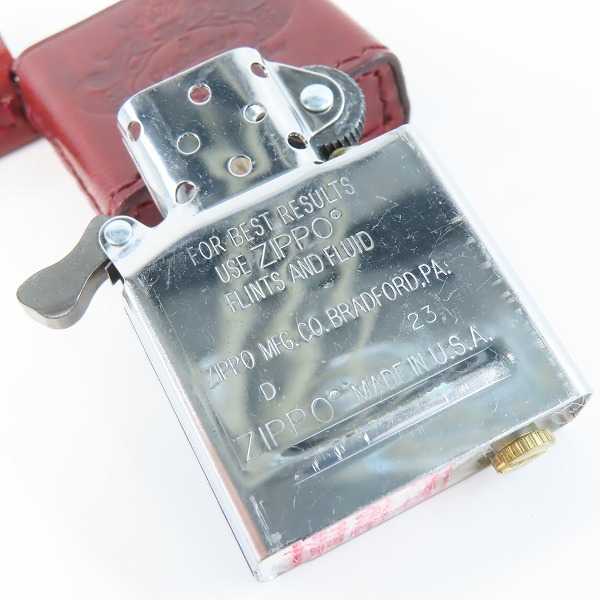 実際に弊社で買取させて頂いたZIPPO/ジッポー Orobianco/オロビアンコ 革巻き/レザー/2023年製の画像 5枚目