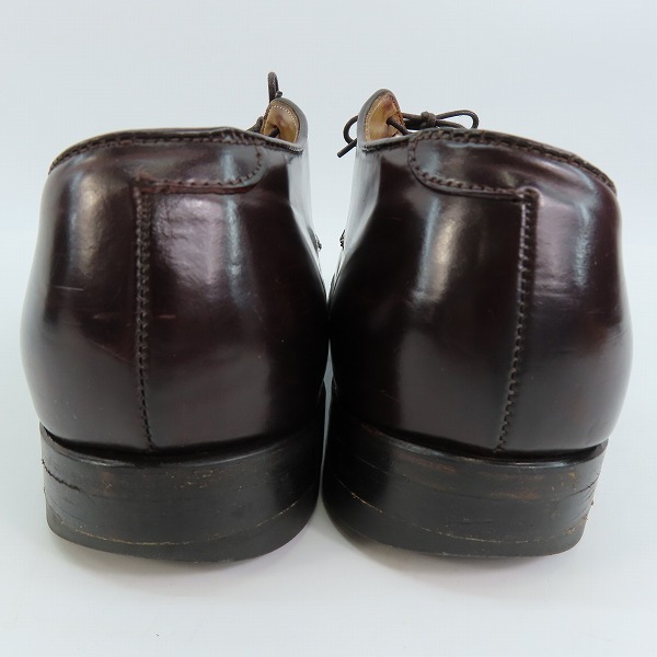 実際に弊社で買取させて頂いたALDEN/オールデン シェルコードバン Vチップ レザーシューズ 54321/7D シューツリー付きの画像 1枚目