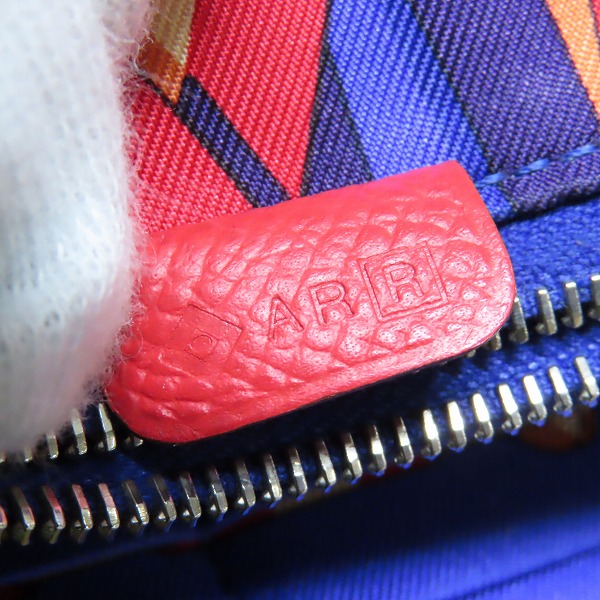 実際に弊社で買取させて頂いたHERMES/エルメス アザップロングシルクイン ヴォーエプソン ラウンドファスナー 長財布/ウォレット レッドの画像 6枚目