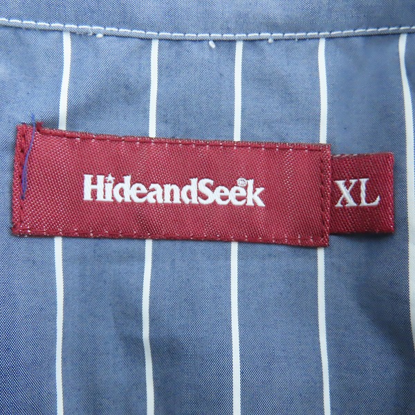 実際に弊社で買取させて頂いたHideandSeek/ハイドアンドシーク ストライプ 半袖ワークシャツ/長袖Tシャツ/2点セットの画像 2枚目