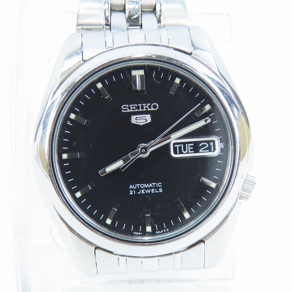 実際に弊社で買取させて頂いたSEIKO/セイコー 5/ファイブ AUTOMATIC 21 JEWELS ST.STEEL 自動巻き 腕時計 7S26-01V0