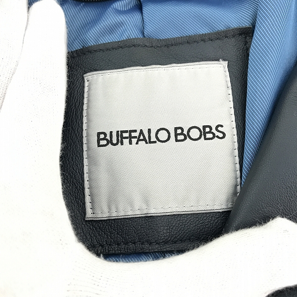 実際に弊社で買取させて頂いた【難有】BUFFALO BOBS/バッファローボブス PUREGOLD ダブル ライダース ジャケット MFP5434/1の画像 2枚目
