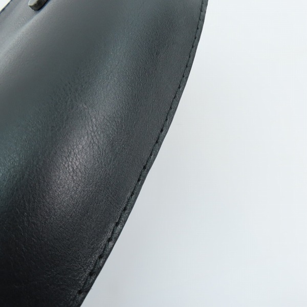 実際に弊社で買取させて頂いたHERZ/ヘルツ 50th 立体マチ レザー ボディバッグ/ウエストバッグ ブラックの画像 5枚目
