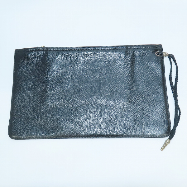 実際に弊社で買取させて頂いた【レシート付き】CHROME HEARTS/クロムハーツ FLAT MED PLANE ダガージップ レザー クラッチバッグの画像 1枚目