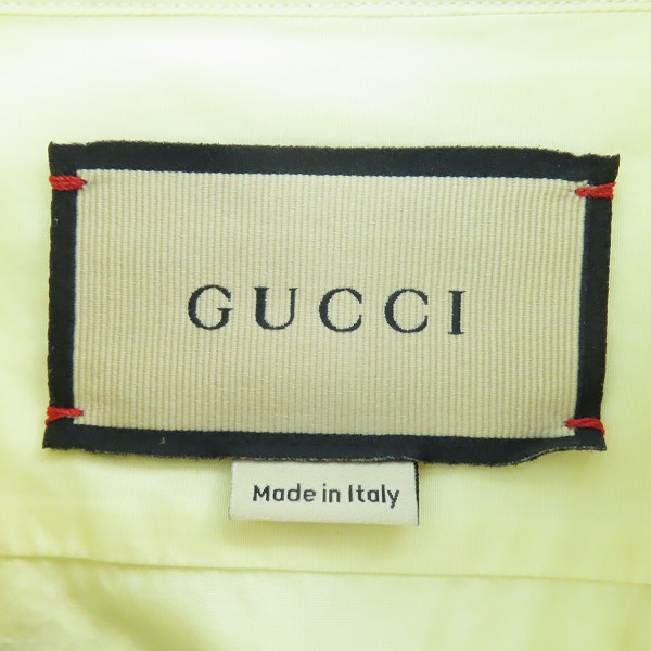 実際に弊社で買取させて頂いたGUCCI/グッチ 胸ロゴ刺繍 長袖シャツ 659895 ZAG0T/43-17の画像 2枚目