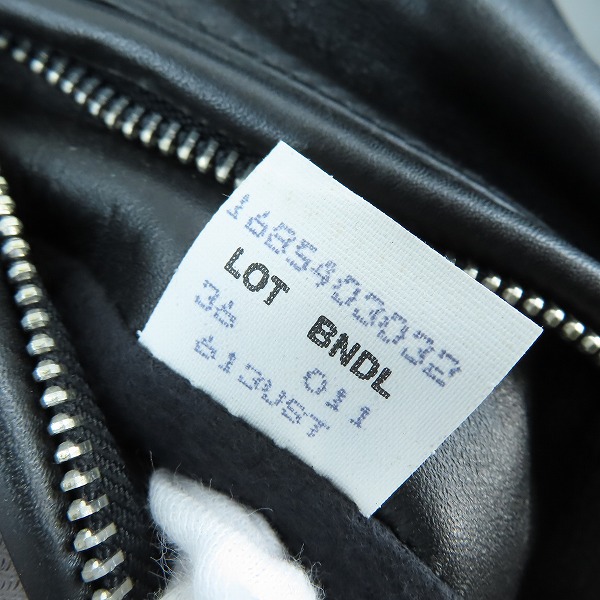 実際に弊社で買取させて頂いたSchott/ショット 牛革 ONESTAR/ワンスター ダブルライダース 7164 613UST/36の画像 5枚目