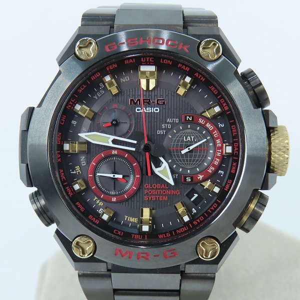 実際に弊社で買取させて頂いたG-SHOCK/Gショック MR-G 赤備え GPSハイブリッド電波ソーラー MRG-G1000B-1A4JRの画像 1枚目
