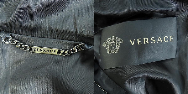 実際に弊社で買取させて頂いたVERSACE/ヴェルサーチ POWER メデューサ 総柄 ジップアップ パーカー A77592 A223268 AIVO/17 Size/46の画像 2枚目
