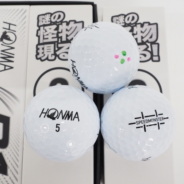 実際に弊社で買取させて頂いた【未使用】HONMA/ホンマ D1 DYNAMIC DISTANCE・SPEEDMONSTER ゴルフボール ホワイト 計2ダースの画像 2枚目
