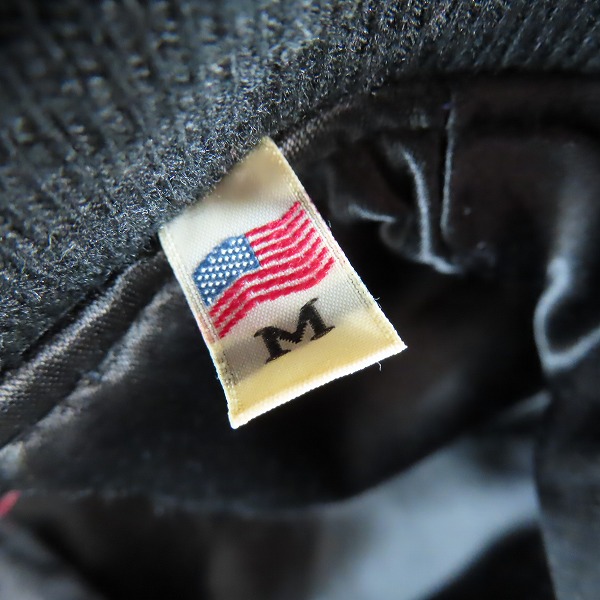 実際に弊社で買取させて頂いたSchott/ショット AMERICAN COLLEGE MA-1/フライトジャケット ブラック 3142046 /Mの画像 3枚目