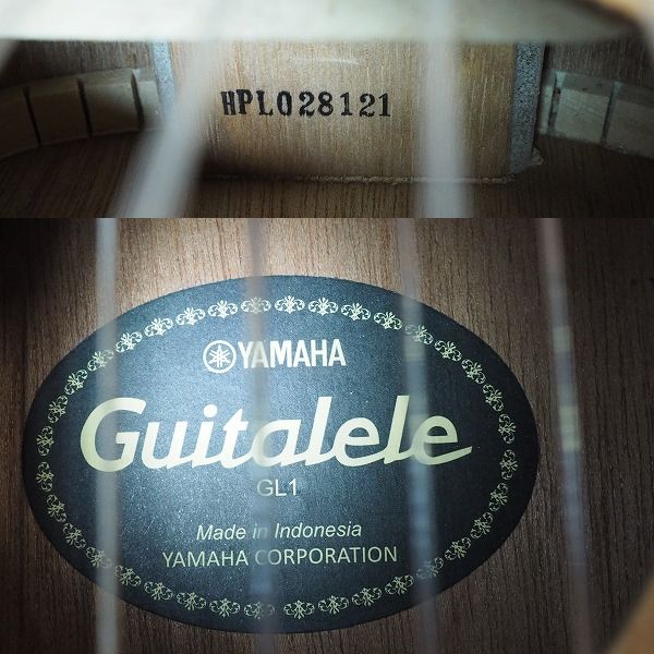 実際に弊社で買取させて頂いたYAMAHA/ヤマハ GL-1/GL1 Guitalele/ギタレレ コンパクトボディ ナイロン弦ギター ソフトケース付の画像 4枚目