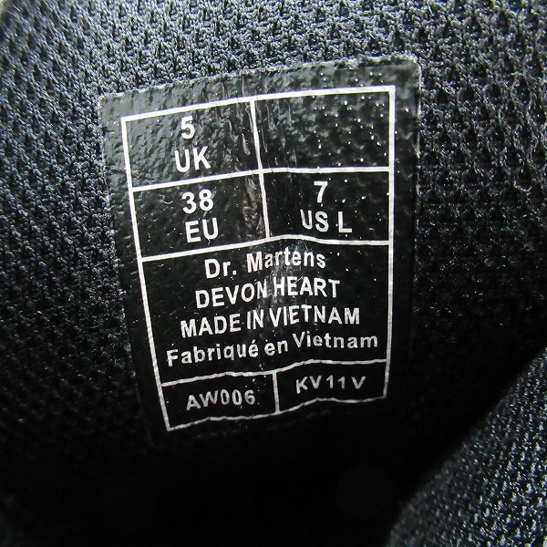 実際に弊社で買取させて頂いたDr.Martens/ドクターマーチン DEVON HEART 2ストラップ 厚底 ブーツ 26439001/UK5の画像 5枚目
