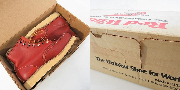 実際に弊社で買取させて頂いたRED WING/レッドウィング 半円犬タグ アイリュッシュセッターブーツ 875/7.5Eの画像 8枚目