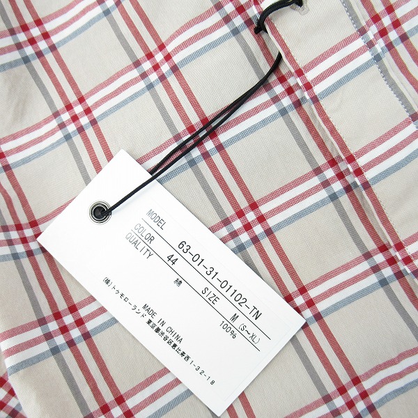 実際に弊社で買取させて頂いたTOMORROWLAND/トゥモローランド  チェック コットン 長袖シャツ/63-01-31-01102/Mの画像 5枚目