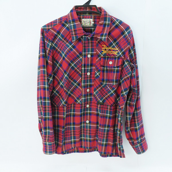 実際に弊社で買取させて頂いたHYSTERIC GLAMOUR/ヒステリックグラマー バックプリント 長袖ネルシャツ 02173AH02/M