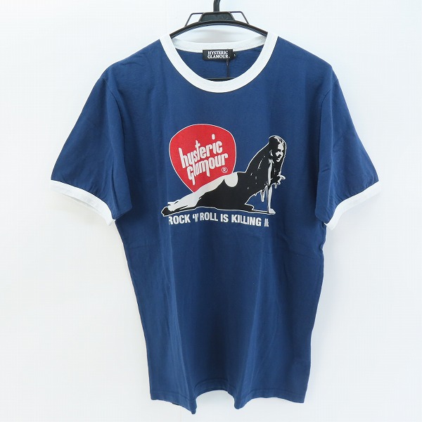 実際に弊社で買取させて頂いたHYSTERIC GLAMOUR/ヒステリックグラマー ヒスガール リンガーTシャツ 0212CT13 L