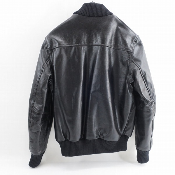 実際に弊社で買取させて頂いたSCHOTT/ショット D-ポケットヴァーシティレザージャケット 667US/38の画像 1枚目