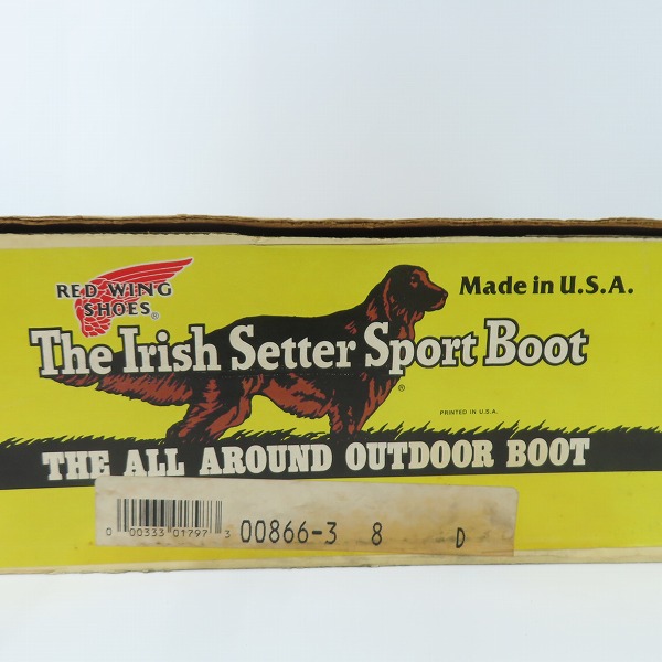 実際に弊社で買取させて頂いたRED WING/レッドウィング 90年代 ペコスブーツ 旧犬タグ 866 /8Eの画像 9枚目