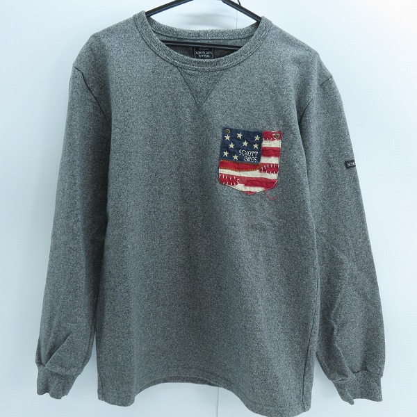 実際に弊社で買取させて頂いたSchott/ショット L/S FLAG POCKET TEE アメリカンフラッグ ポケットＴシャツ 3153066 L