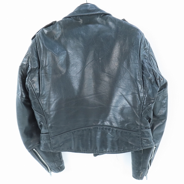 実際に弊社で買取させて頂いた【難有り】PERFECTO by Schott/パーフェクト バイ ショット ダブルライダースジャケット ブラック 42の画像 1枚目