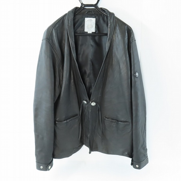 実際に弊社で買取させて頂いたCRIMIE/クライミー LAMB LEATHER CARDIGAN /ラムレザーカーディガン C1H5-JK08/XXL