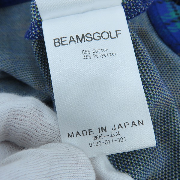 実際に弊社で買取させて頂いた【未使用】BEAMS GOLF ORANGE LABEL/ビームスゴルフ モックタートルネックシャツ PURPLE 82-14-0040-437/Mの画像 5枚目