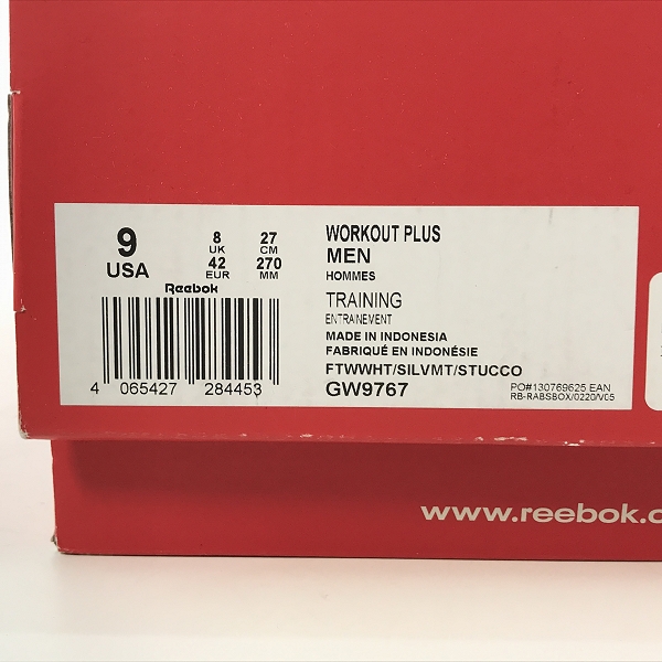 実際に弊社で買取させて頂いたREEBOK×Dime/リーボック×ダイム WORKOUT PLUS ワークアウトプラス スニーカー/GW9767/27の画像 8枚目