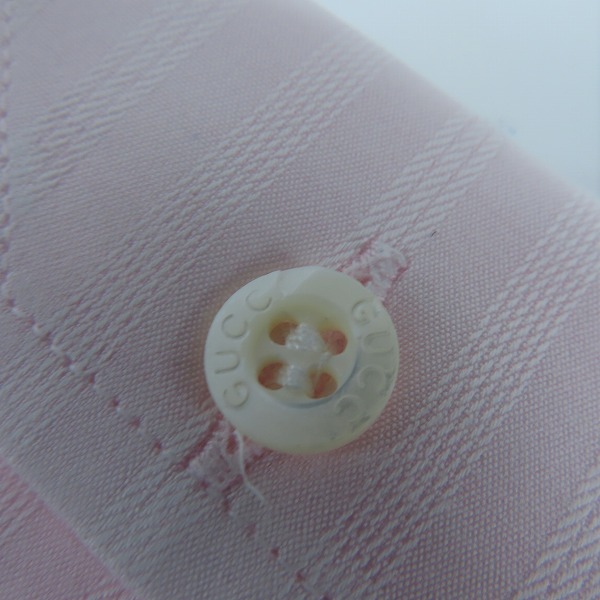 実際に弊社で買取させて頂いたGUCCI/グッチ  ストライプ 長袖シャツ 40 15-3/4の画像 7枚目