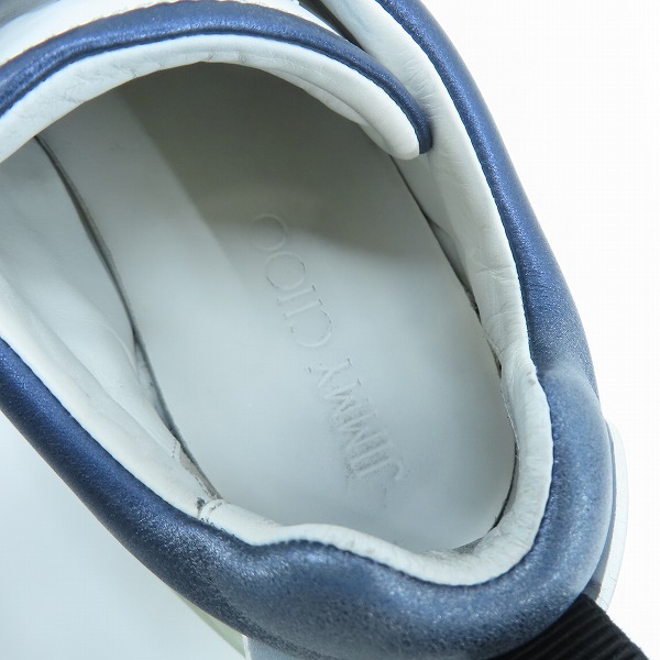 実際に弊社で買取させて頂いたJIMMY CHOO/ジミーチュウ DIAMOND/ダイヤモンド クリアソール スニーカー ブルー/41の画像 4枚目