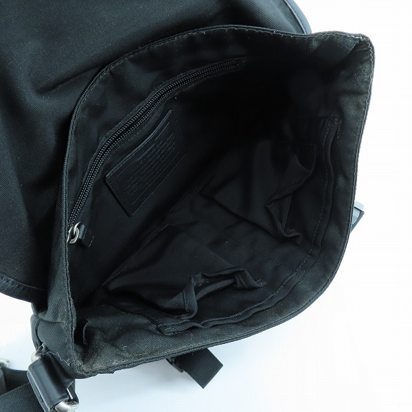 実際に弊社で買取させて頂いたCOACH/コーチ メッセンジャー ショルダーバッグ /ナイロンバッグ ブラック F70575の画像 5枚目