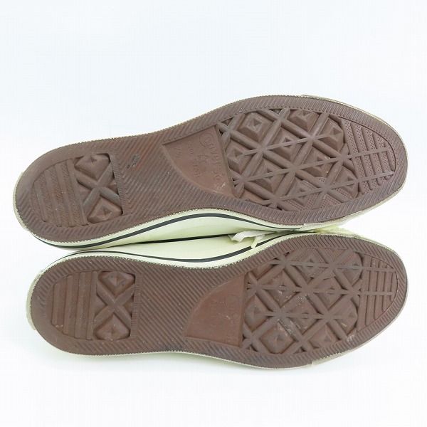 実際に弊社で買取させて頂いたCONVERSE/コンバース USA製 90年代製 ヴィンテージ CANVAS ALL STARオールスター イエロー系/7.5の画像 2枚目