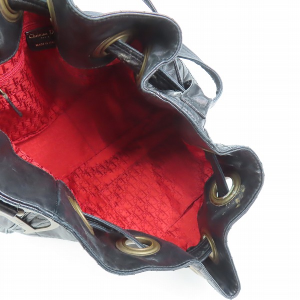 実際に弊社で買取させて頂いたChristian Dior/クリスチャンディオール ナッパレザー ワンショルダーバッグ　の画像 3枚目