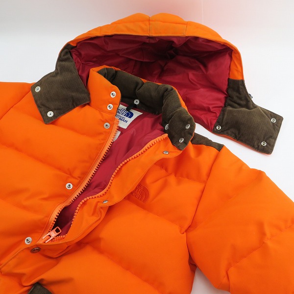 実際に弊社で買取させて頂いたノースフェイス×アイコムデギャルソンジュンヤワタナベマン AD2015 コーデュロイ切替 ダウンジャケット WP-J910/Mの画像 5枚目
