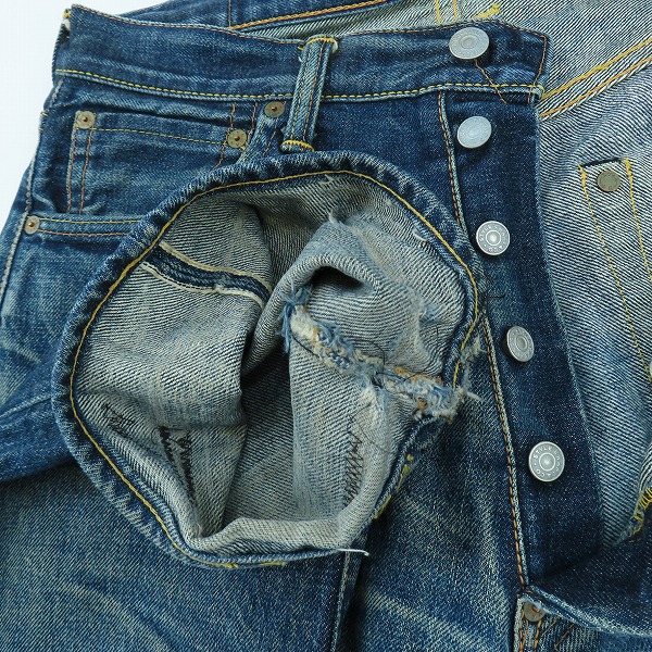 実際に弊社で買取させて頂いたEVIS/エヴィス/エビス No 2/LOT 2001 カモメプリント デニムパンツ/ジーンズ/31×35の画像 2枚目