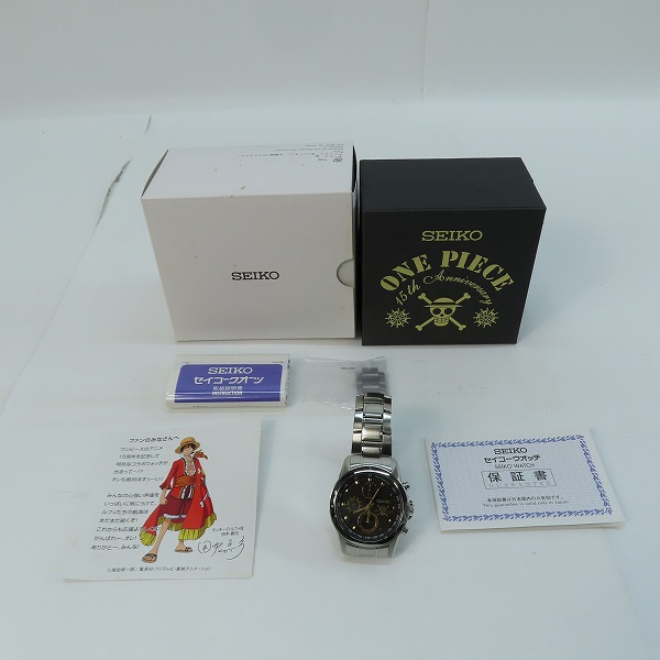 実際に弊社で買取させて頂いたSEIKO/セイコー ONE PIECE/ワンピース クォーツ 15周年記念コラボ 7T92-HASO 5000本限定【動作未確認】の画像 9枚目