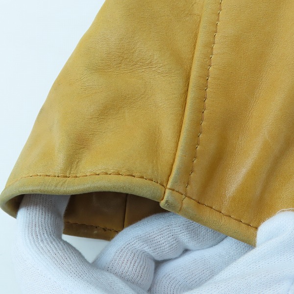 実際に弊社で買取させて頂いたSchott/ショット レザー ダブル Pコート/XXLの画像 9枚目