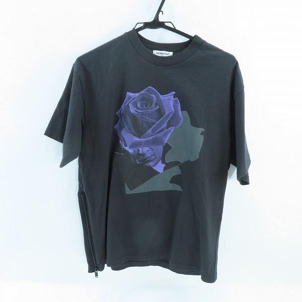 実際に弊社で買取させて頂いたUNDERCOVER/アンダーカバー サイドジップ ROSE プリントTシャツ UP1D4805/2