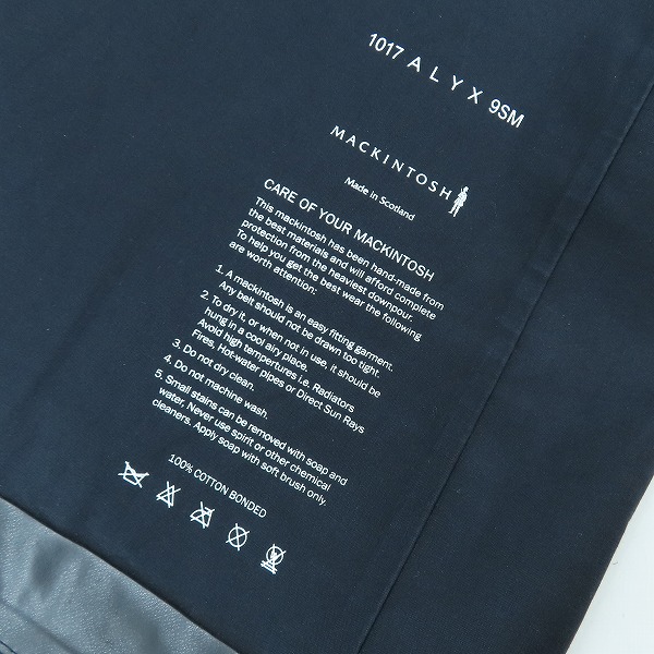 実際に弊社で買取させて頂いた1017 ALYX 9SM×MACKINTOSH/アリクス×マッキントッシュ NYLON TRENCH COAT トレンチコート AMUOU0043FA01 /Lの画像 4枚目