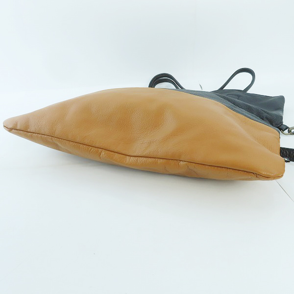 実際に弊社で買取させて頂いたglamb/グラム ショルダーバッグ トートバック レザー ブラウン/ブラックの画像 4枚目